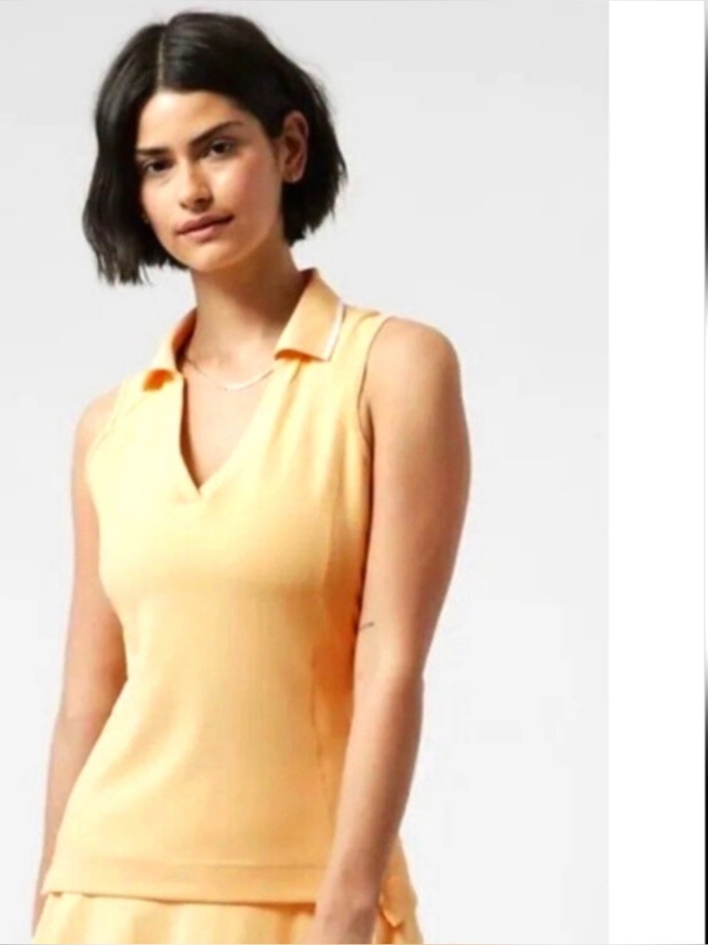 Athleta Everyday Polo Tank Lunaria Yellow Size Medium
